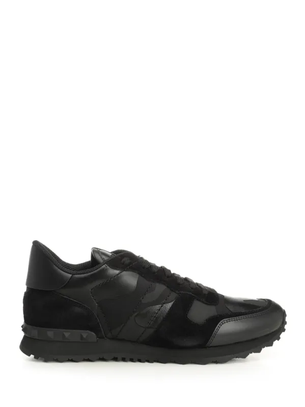 Black Camouflage Rockrunner Sneakers Black made by Valentino Garavani