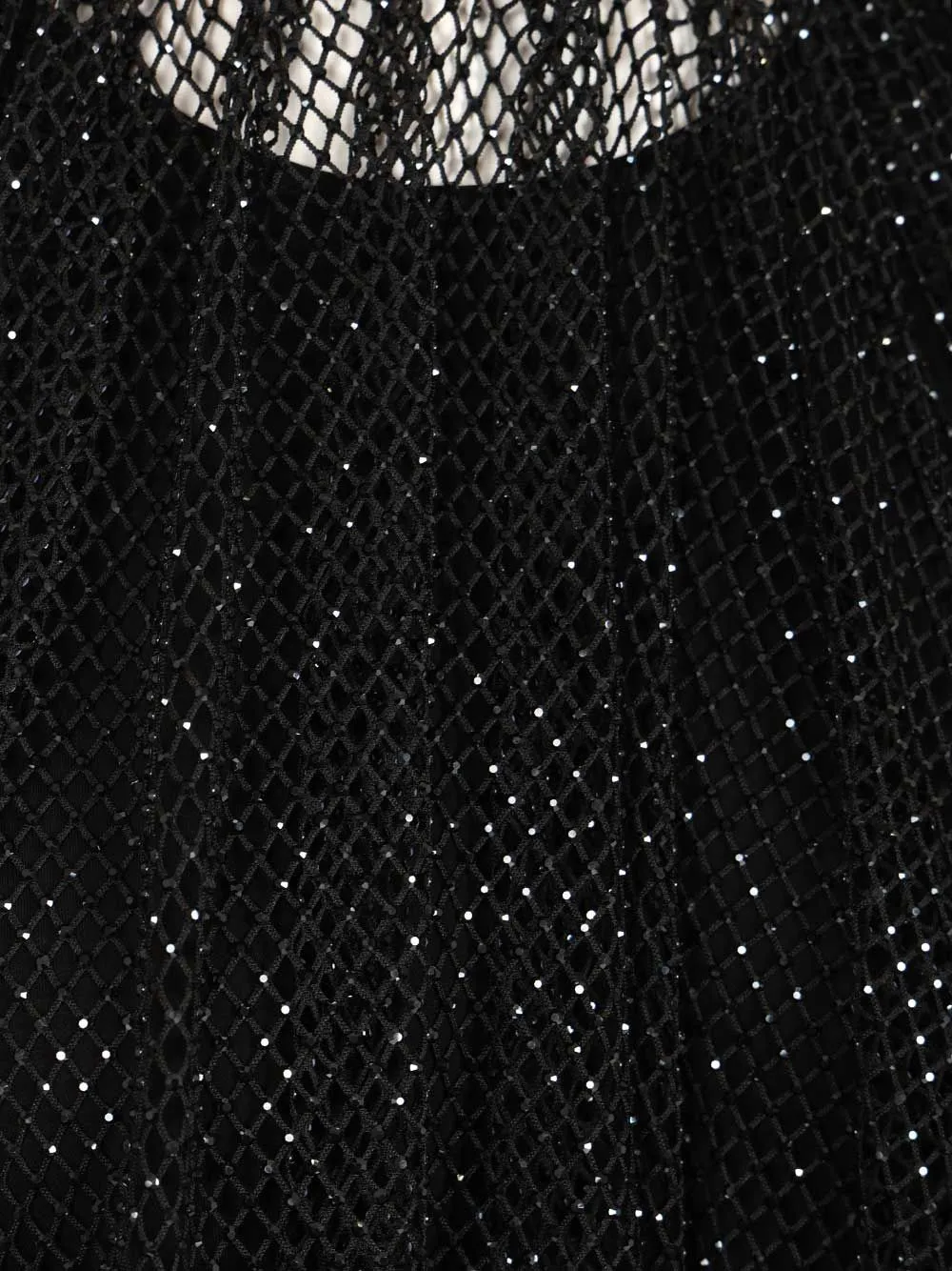 Mesh Top With Crystals Tops Black sold by Wanan Luxury product image thumbnail 4