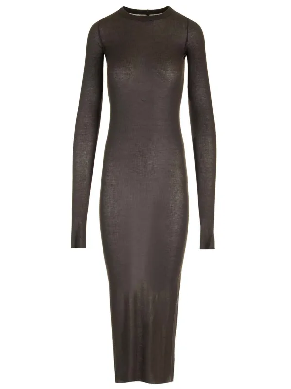 Fitted Jersey Dress Dresses Brown sold by Wanan Luxury