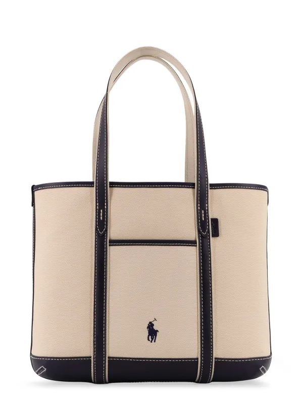 Canvas Shoulder Bag With Embroidered Logo On The Front sold by Wanan Luxury