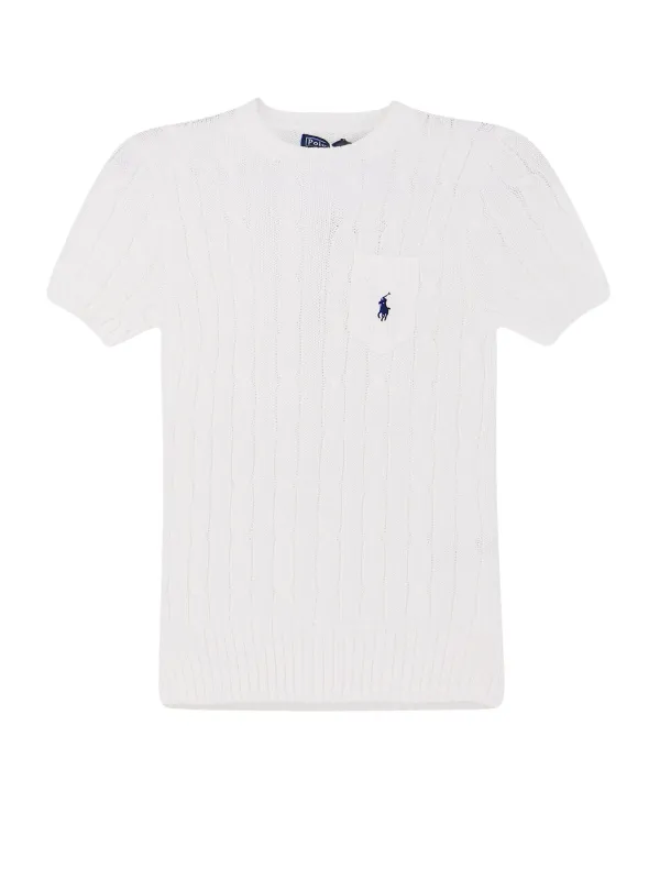 Cotton Sweater With Contrasting Embroidered Logo sold by Wanan Luxury