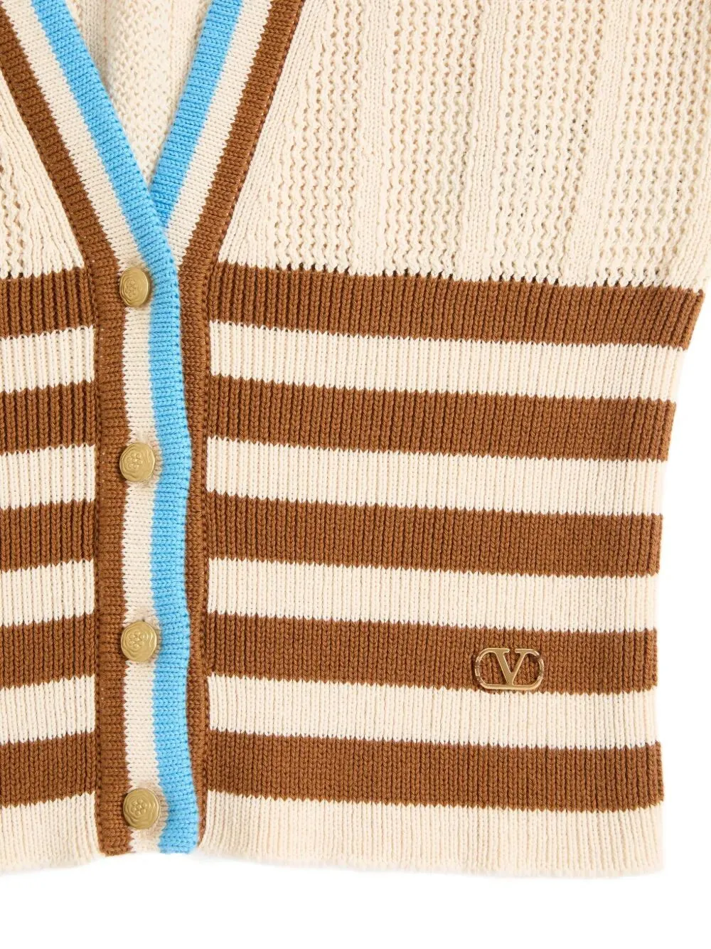 Knit Striped Cropped Cardgian sold by Wanan Luxury product image thumbnail 2