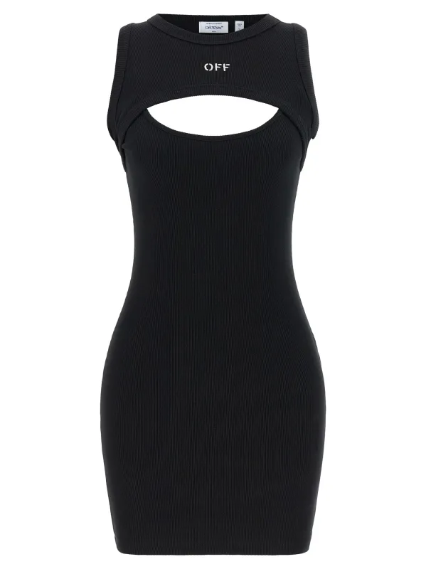 Off Stamp Dresses White/Black sold by Wanan Luxury