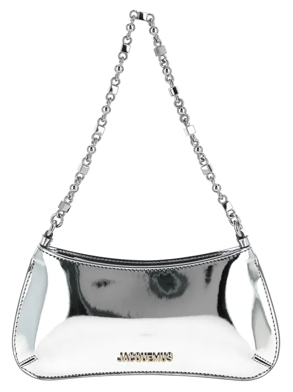 Le Petit Bisou Chaine Shoulder Bags Silver sold by Wanan Luxury