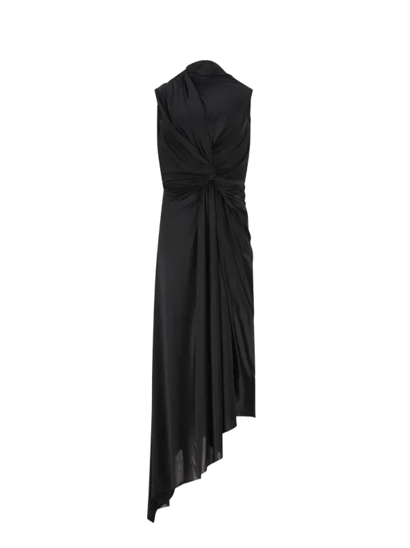 Stretch Fabric Long Asymmetrical Dress sold by Wanan Luxury