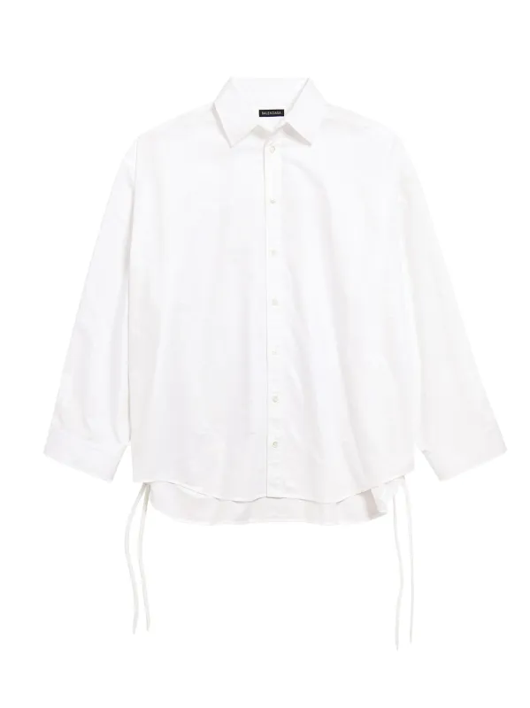Lace-Up Cotton Shirt sold by Wanan Luxury