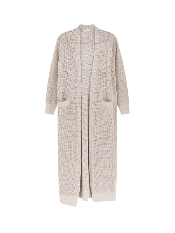 Cotton And Viscose Long Cardigan sold by Wanan Luxury