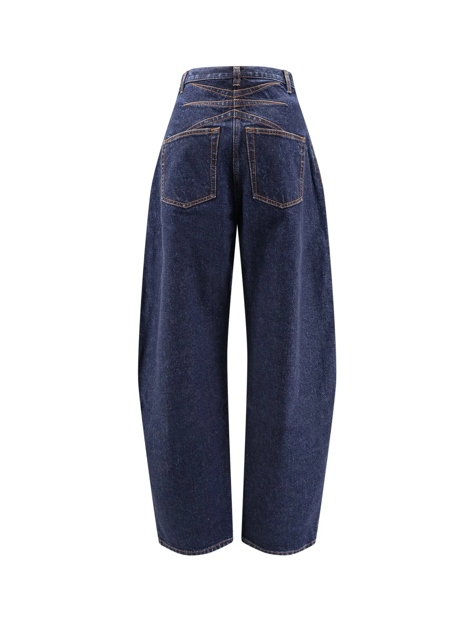Round Blue Denim Jeans sold by Wanan Luxury product image thumbnail 2