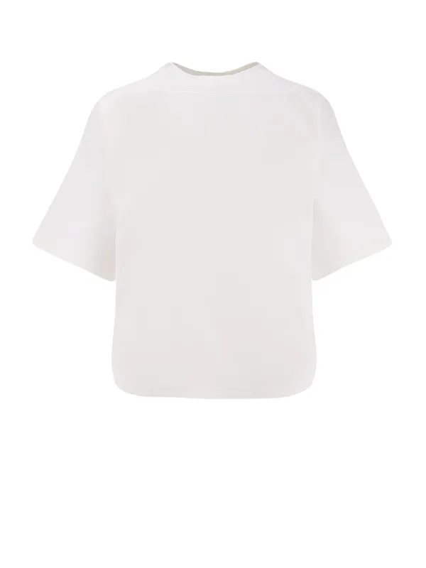 Boxy Cotton Blend T-Shirt sold by Wanan Luxury
