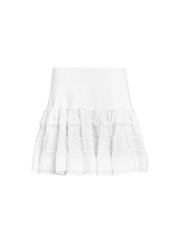 Ruffle Virgin Wool Skirt sold by Wanan Luxury