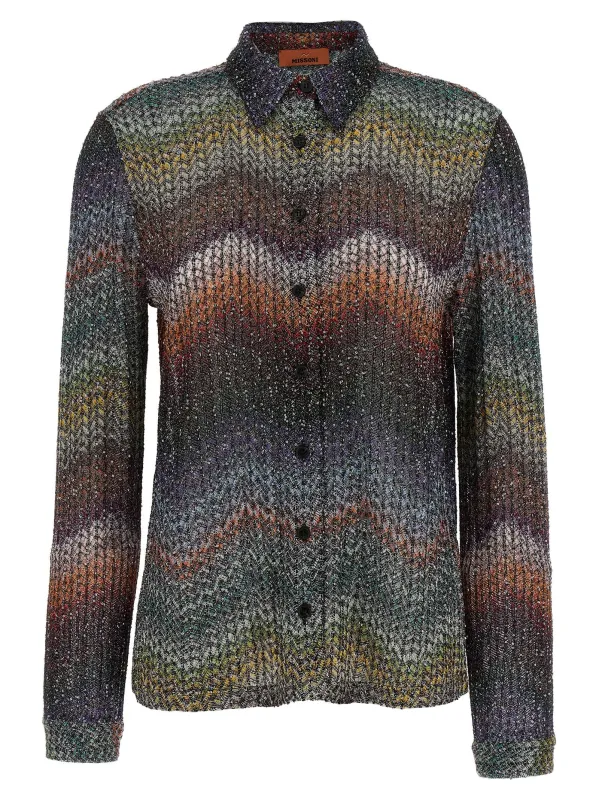 Sequin And Lamé Viscose Shirt Shirt And Blouse Multicolor made by Missoni