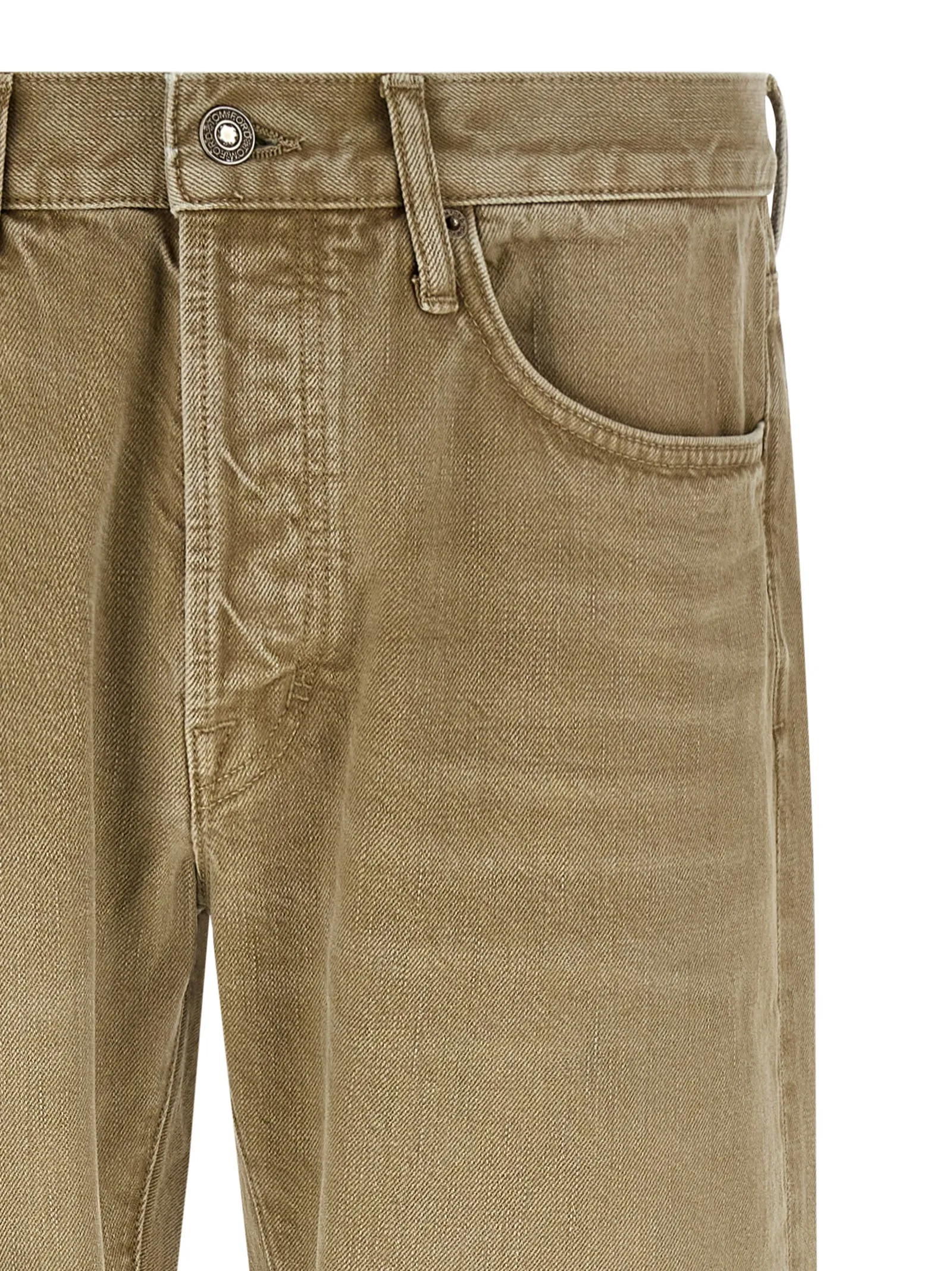 Straight Leg Jeans Beige sold by Wanan Luxury product image thumbnail 3