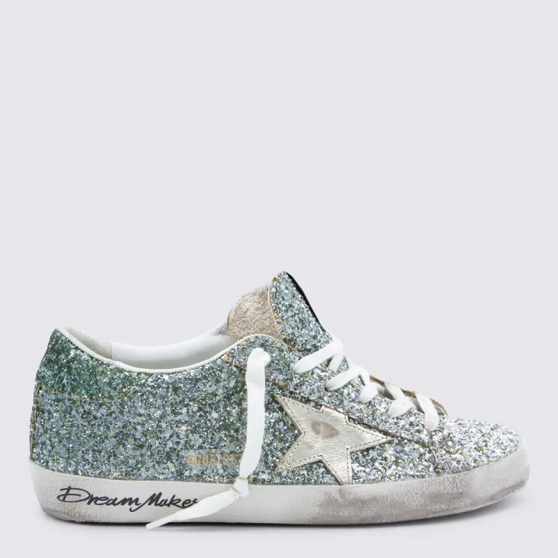 Sneakers Platinum/Green made by Golden Goose