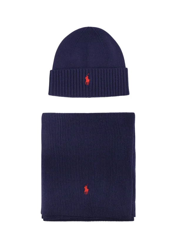 Wool Scarf/Hat Box made by Polo by Ralph Lauren