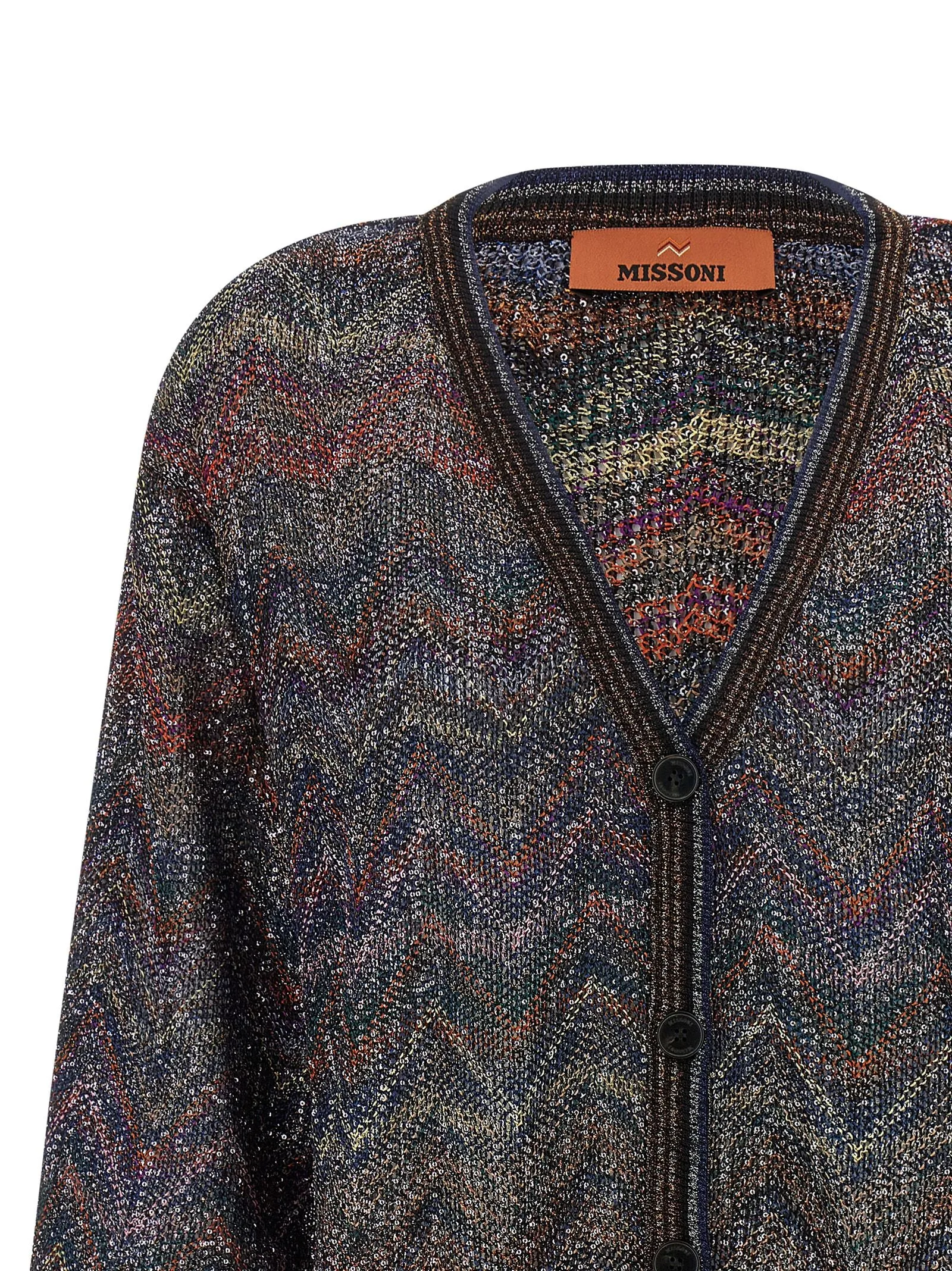 Zigzag Pattern Cardigan Sweaters And Cardigans Multicolor sold by Wanan Luxury product image thumbnail 3