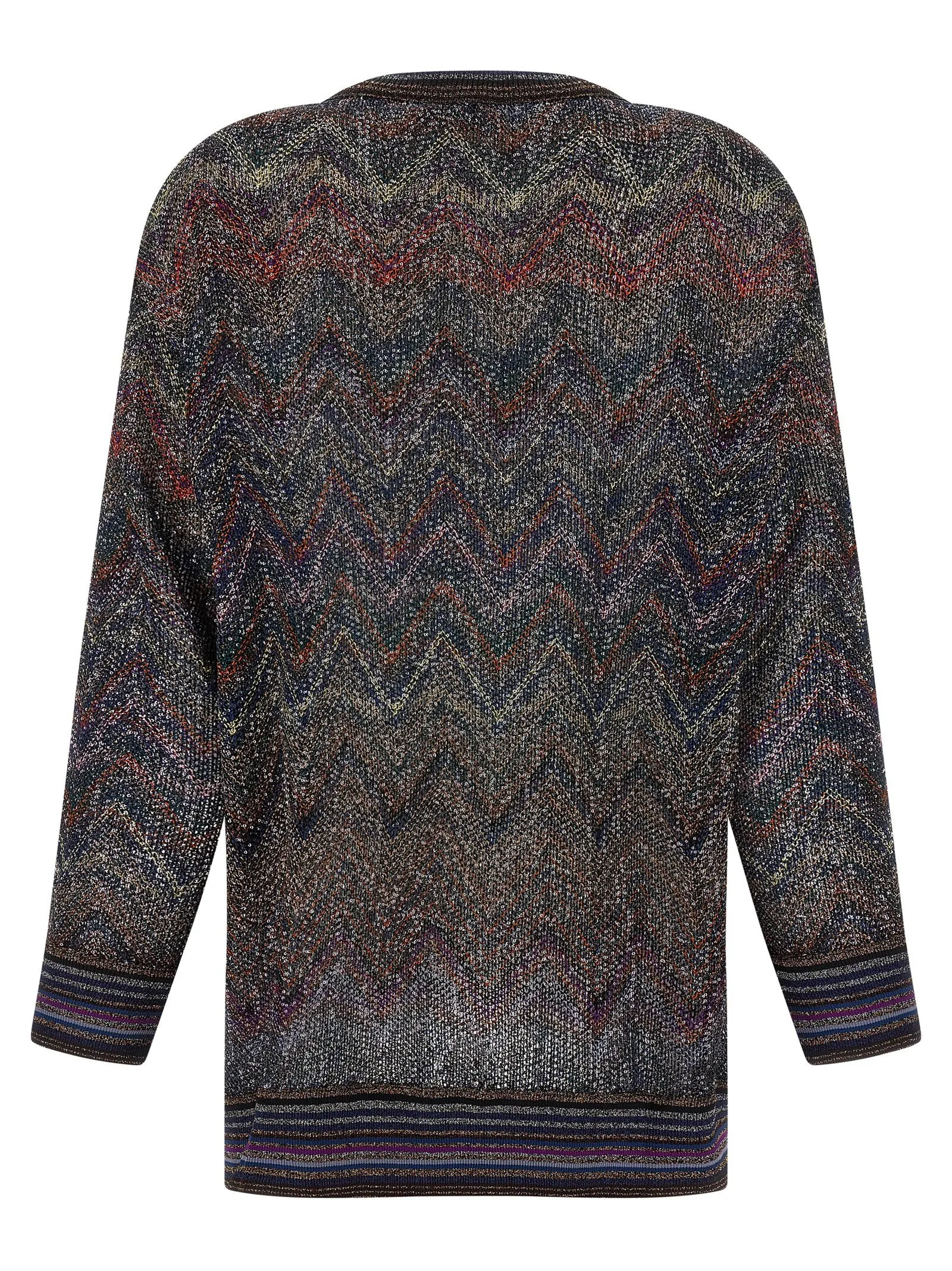 Zigzag Pattern Cardigan Sweaters And Cardigans Multicolor sold by Wanan Luxury product image thumbnail 2
