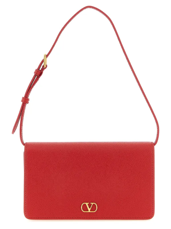Valentino Garavani Vlogo Signature Shoulder Bag Shoulder Bags Red sold by Wanan Luxury
