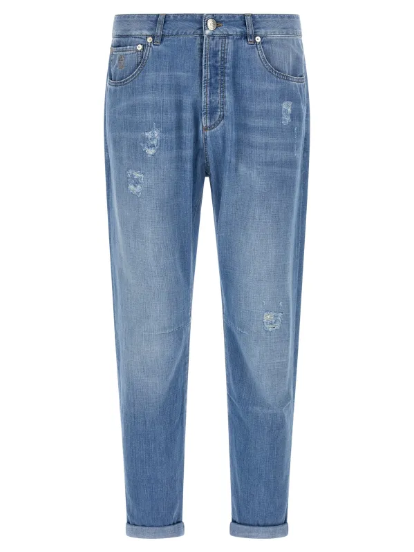 Used Jeans Light Blue made by Brunello Cucinelli