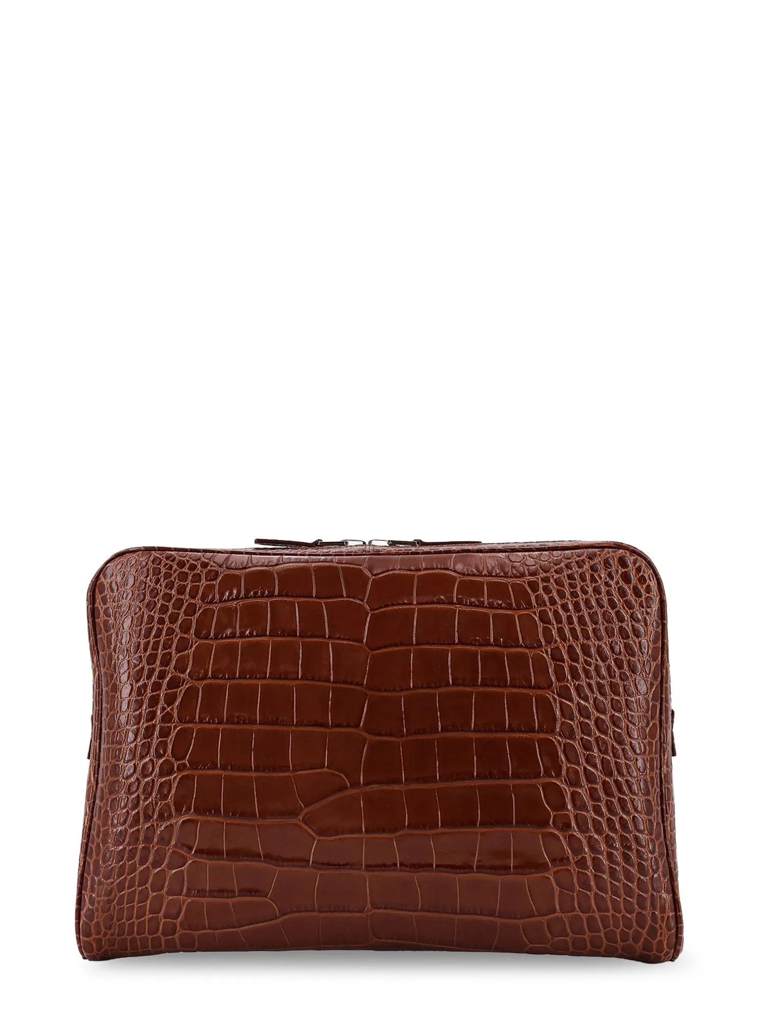 Croco Print Leather Laptop Pouch sold by Wanan Luxury