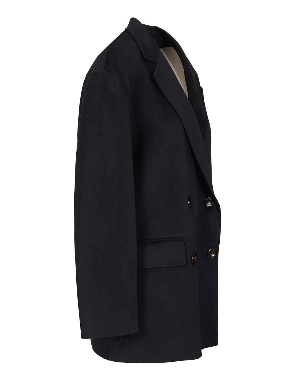 Caban In Wool And Silk Coats Blue sold by Wanan Luxury product image thumbnail 3