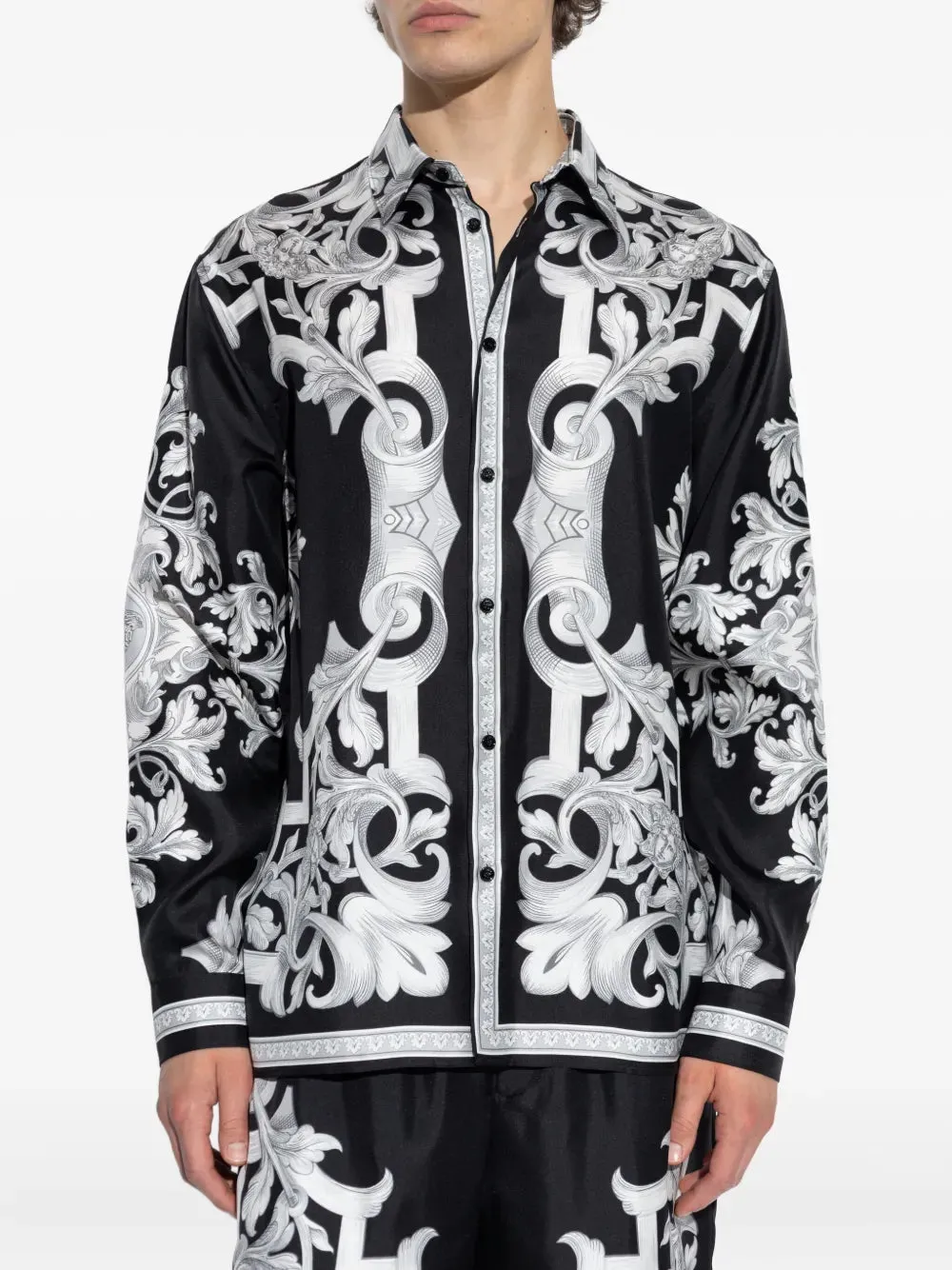 Silk Shirt With Baroque Print sold by Wanan Luxury product image thumbnail 3