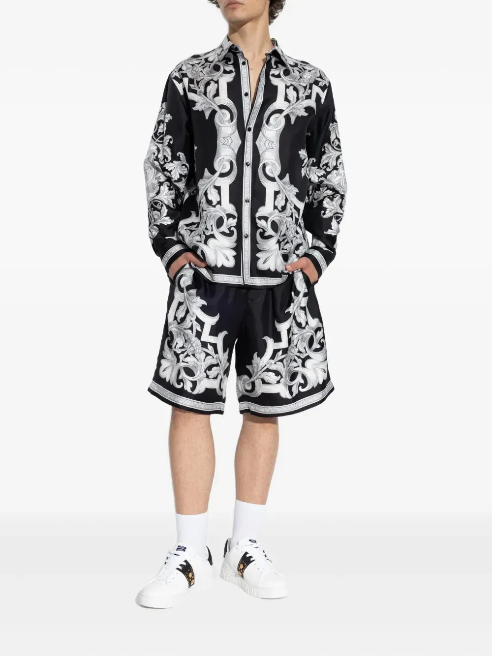 Silk Shirt With Baroque Print sold by Wanan Luxury product image thumbnail 2