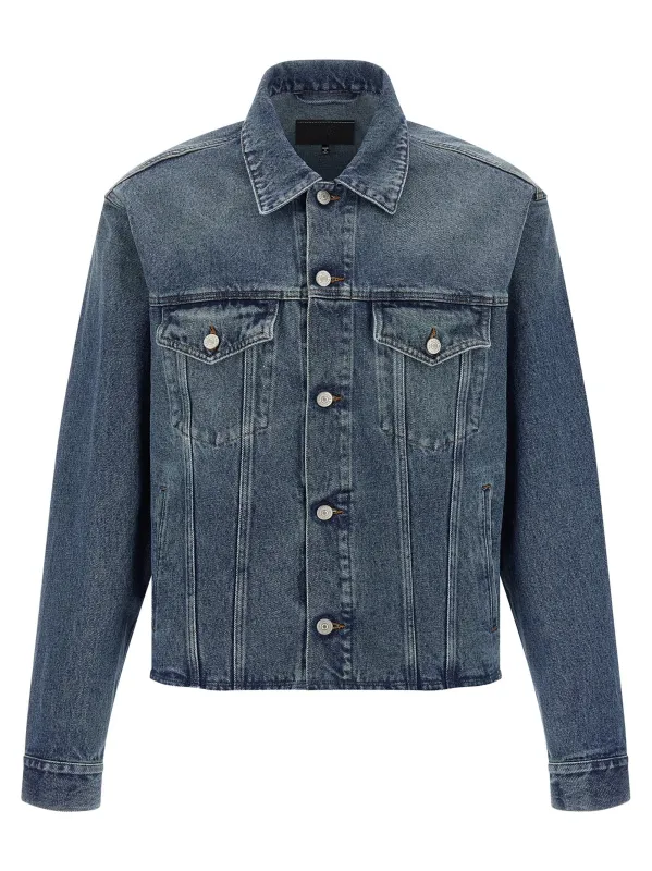 Raw Cut Denim Jacket Puffer Jackets Blue sold by Wanan Luxury