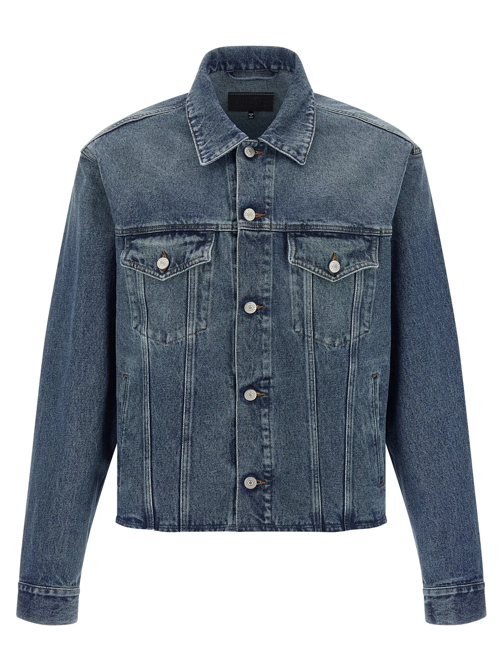 Raw Cut Denim Jacket Puffer Jackets Blue sold by Wanan Luxury