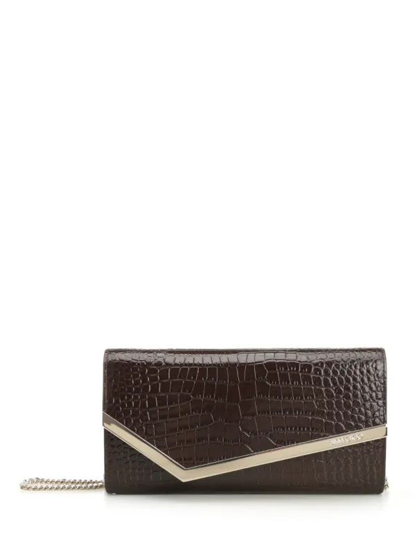 Emmie Clutches Brown made by Jimmy Choo