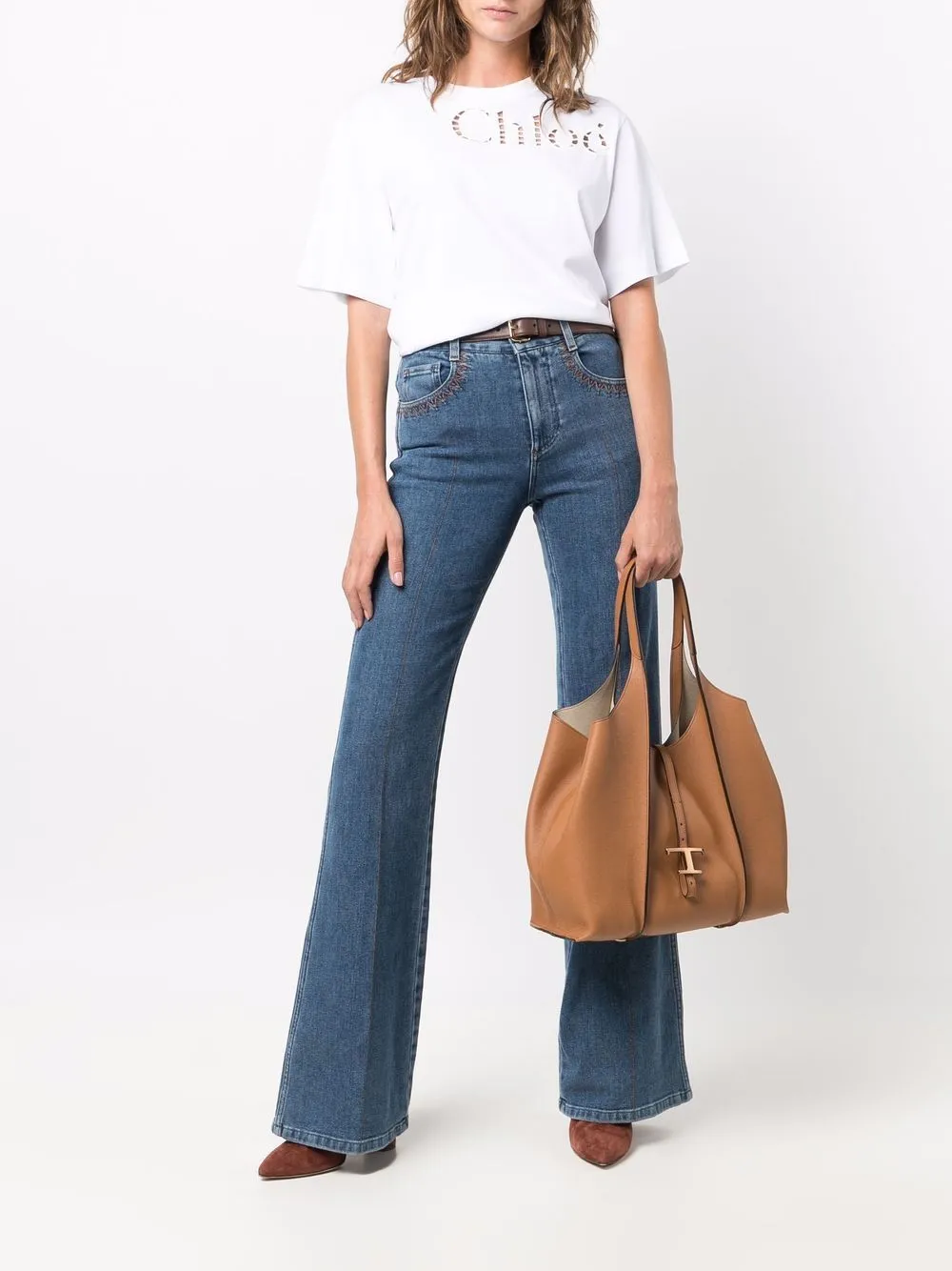 Medium Leather Tote Bag sold by Wanan Luxury product image thumbnail 5