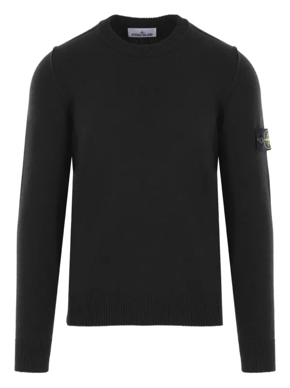 Crew Neck Wool Sweater With Reverse Stitch Details sold by Wanan Luxury