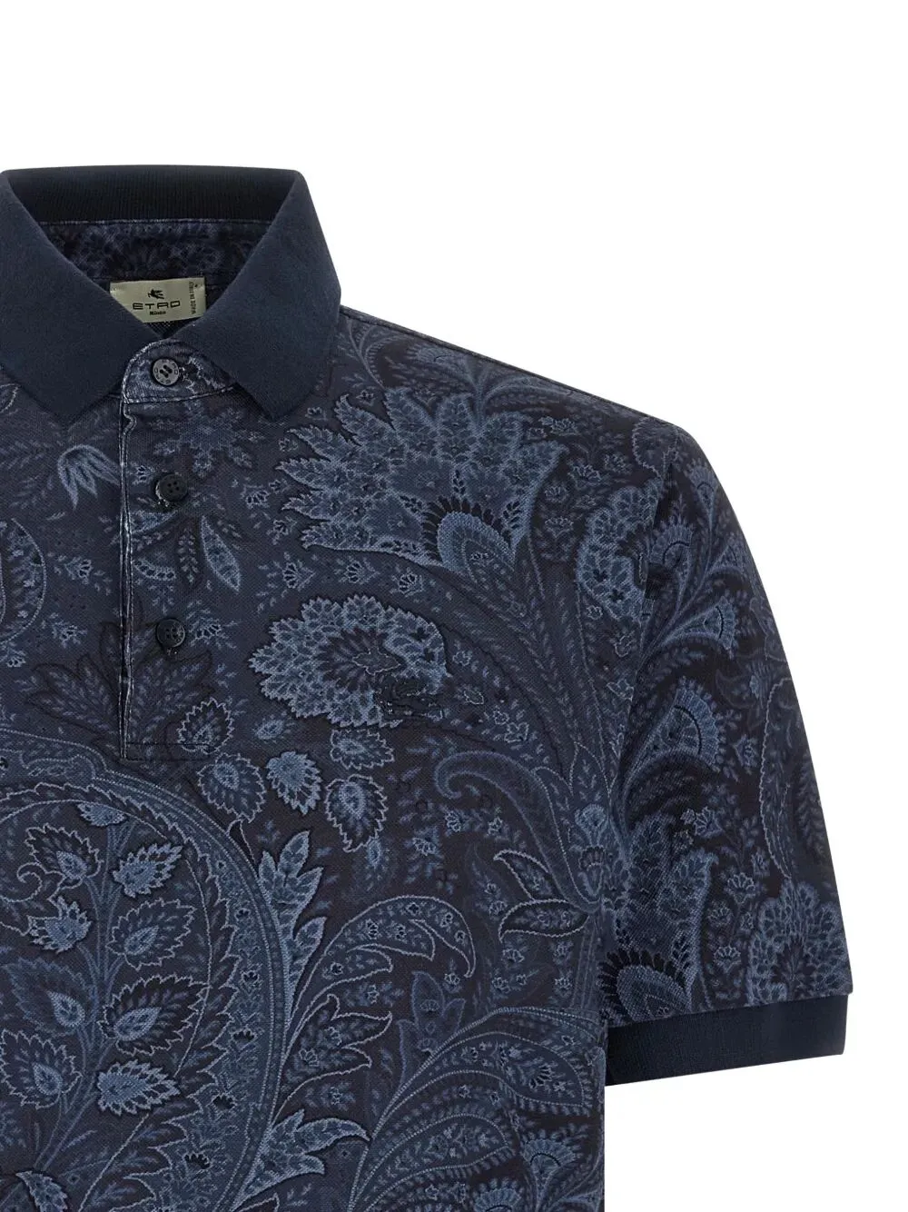Paisley-Print Cotton Roma Polo sold by Wanan Luxury product image thumbnail 4