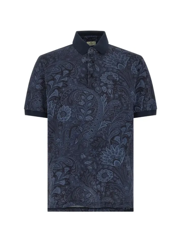 Paisley-Print Cotton Roma Polo sold by Wanan Luxury