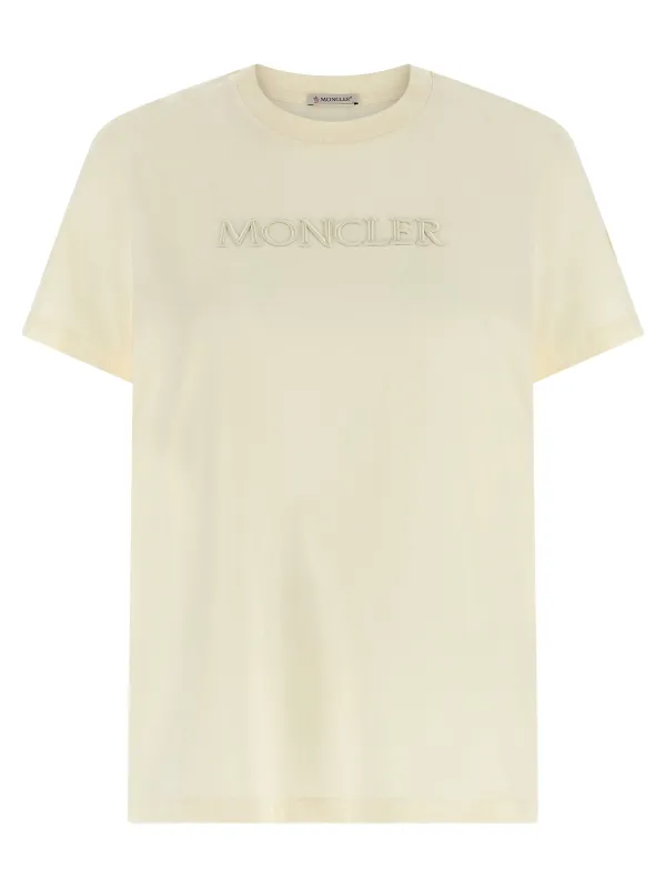 Logo Embroidery T-Shirt Beige sold by Wanan Luxury