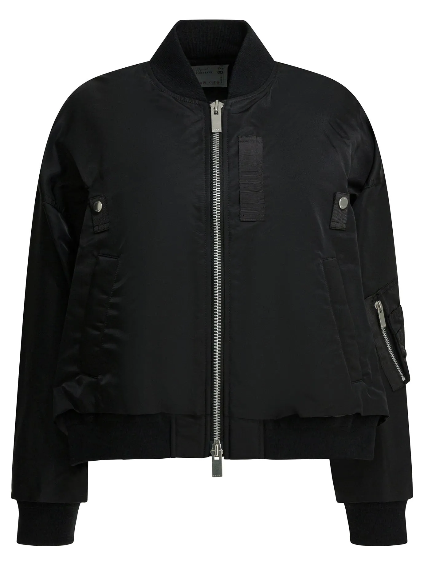 Nylon Zippered Bomber Jacket Jackets And Coats Black sold by Wanan Luxury