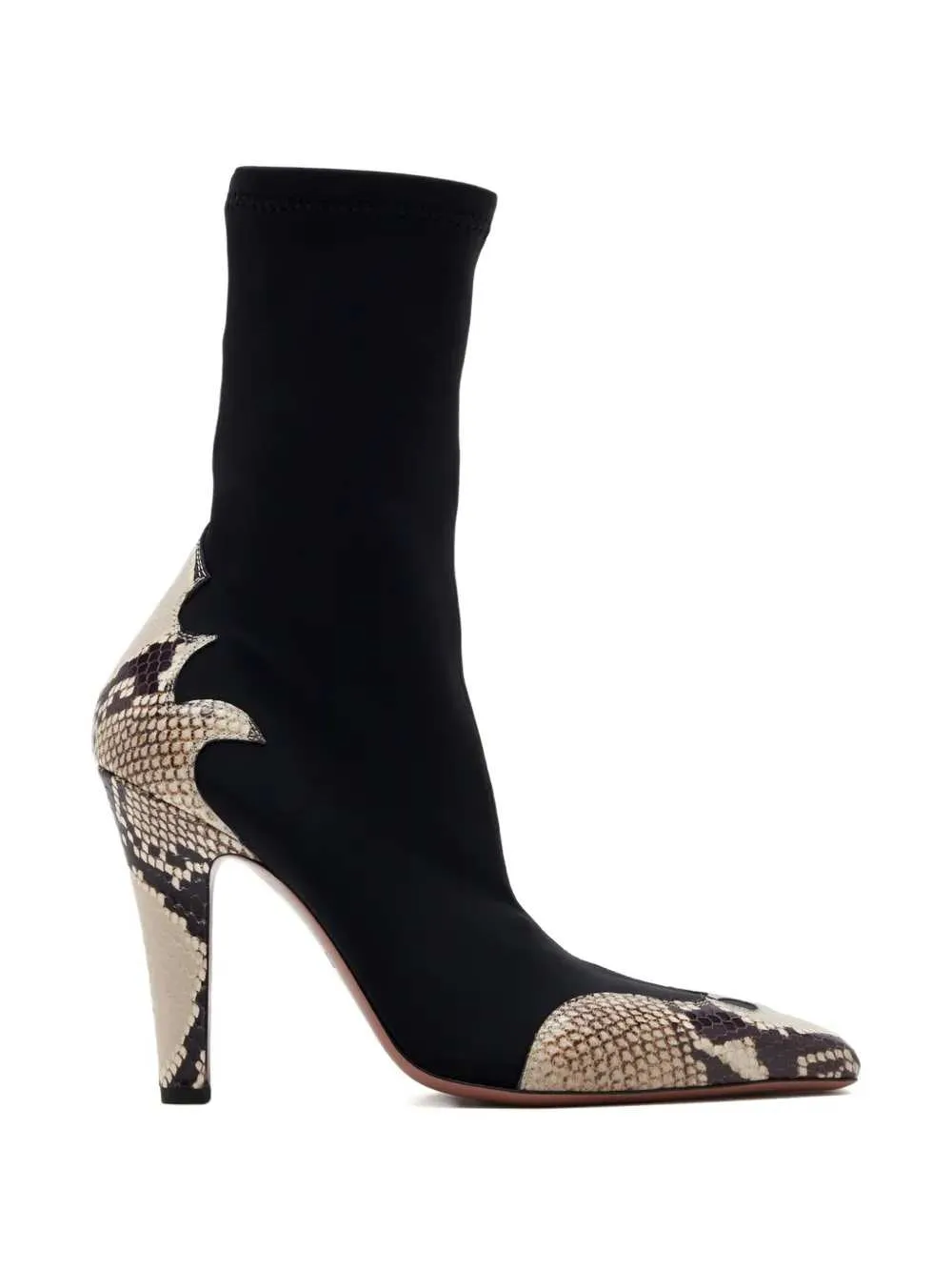Belle Snakeskin-Effect Ankle Boots sold by Wanan Luxury