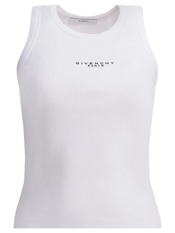 Logo Tank Top Tops White sold by Wanan Luxury