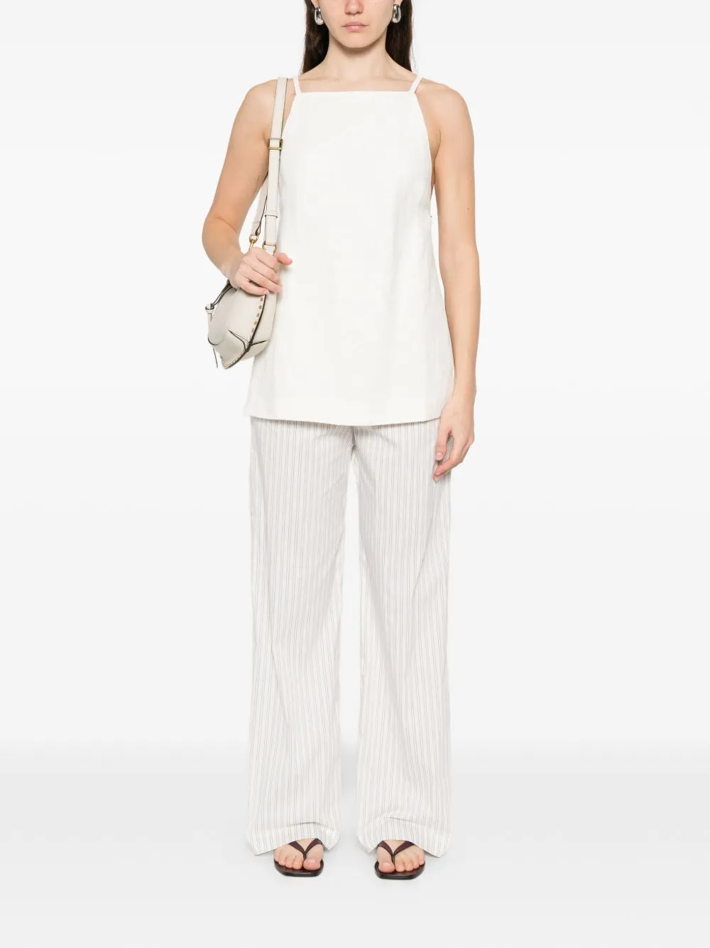 Lia Cotton Blend Trousers sold by Wanan Luxury product image thumbnail 3