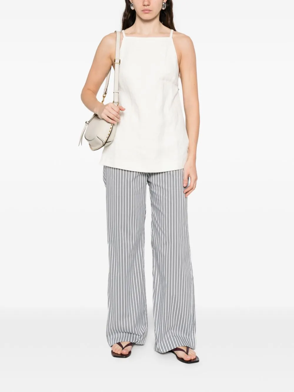 Lia Cotton Blend Trousers sold by Wanan Luxury product image thumbnail 5