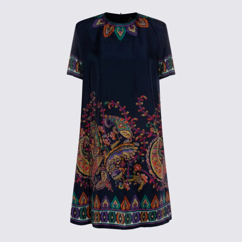 Dresses Navy/Multi sold by Wanan Luxury