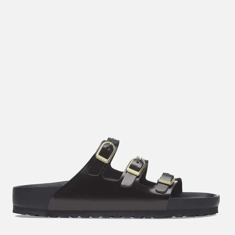 Sandals Shine Black made by Birkenstock