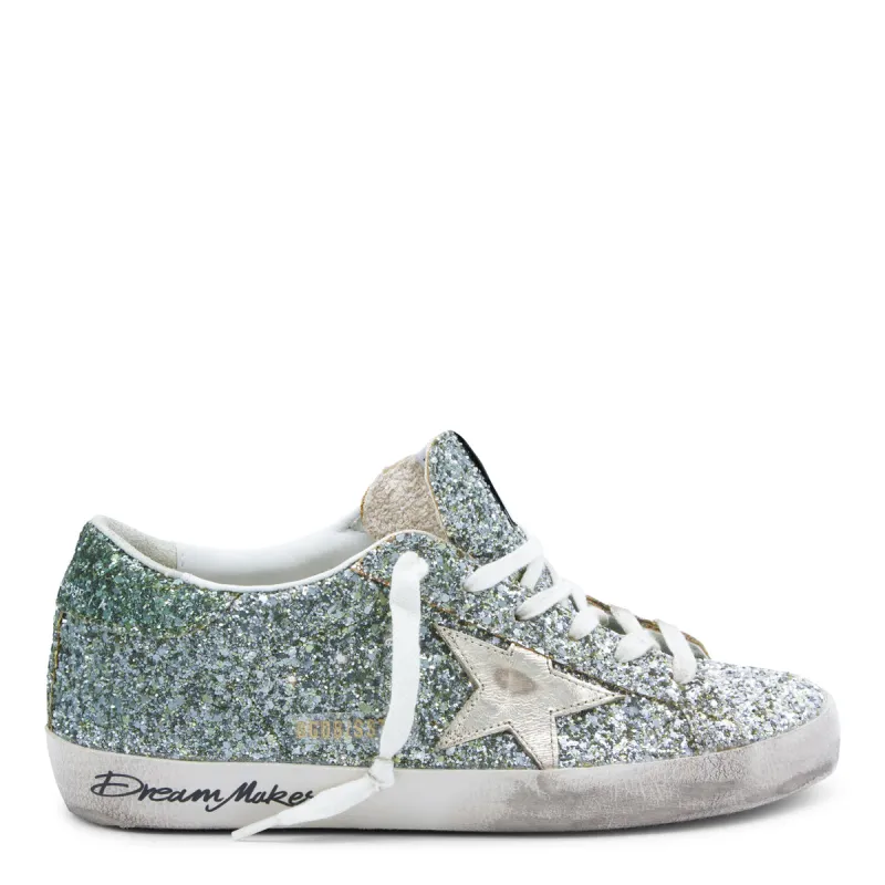 Sneakers Platinum/Green made by Golden Goose