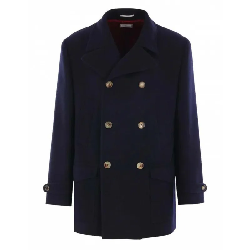 Coats Navy/Piombo+Rubino sold by Wanan Luxury
