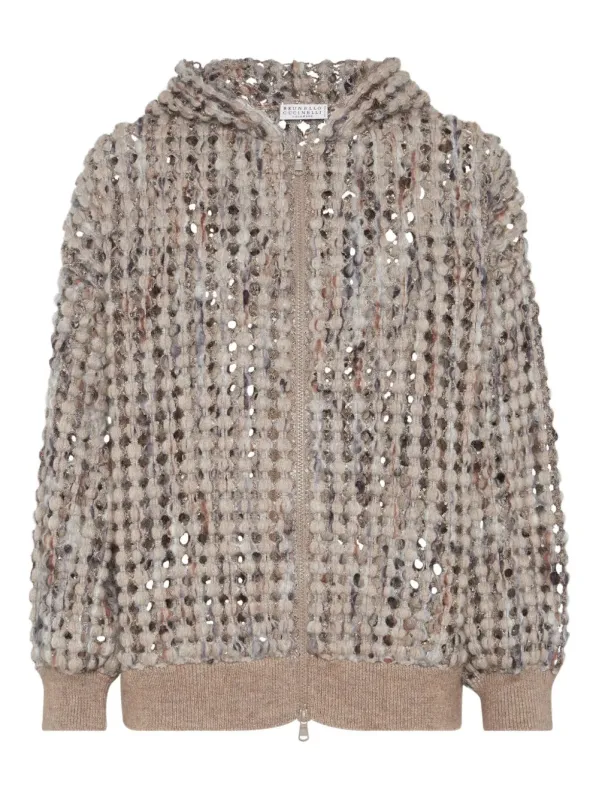 Sequined Balloon Cardigan sold by Wanan Luxury