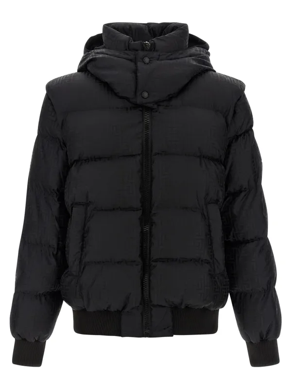 Monogram Pb Labirinto Puffer Jackets Black made by Balmain