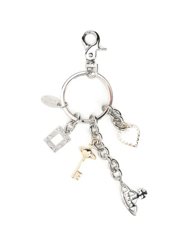 Multi Charm Keyring Keyrings Silver sold by Wanan Luxury