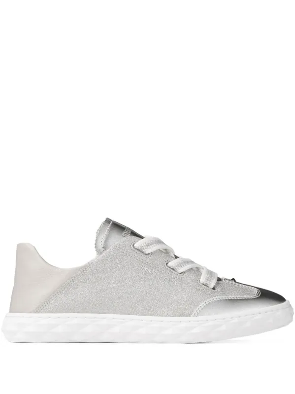 Diamond Light Leather Sneakers made by Jimmy Choo