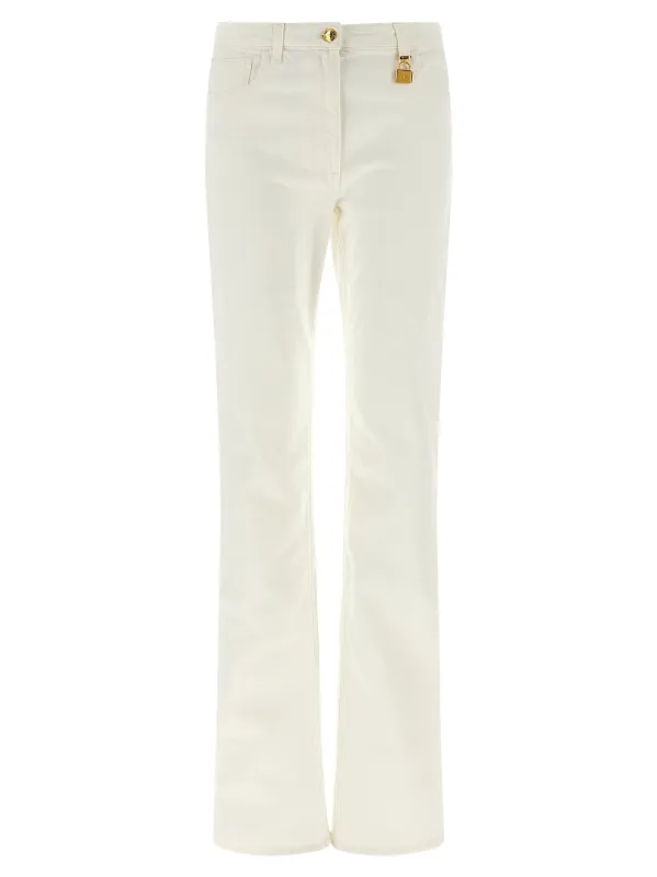 Jewel Padlock Jeans White made by Elisabetta Franchi