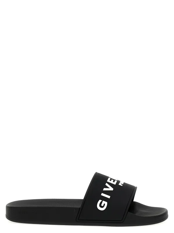 Givenchy Plage Capsule Slides Sandals White/Black sold by Wanan Luxury