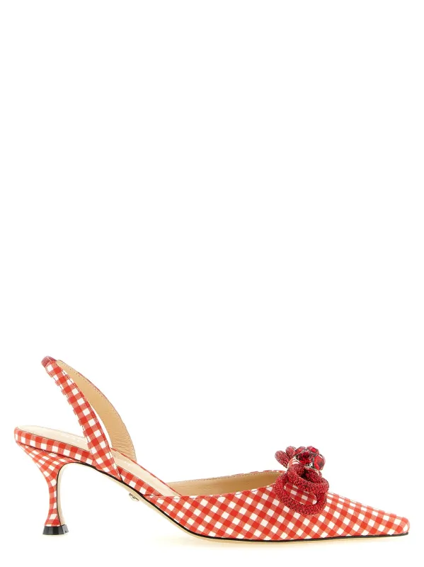 Double Bow Pumps Red sold by Wanan Luxury